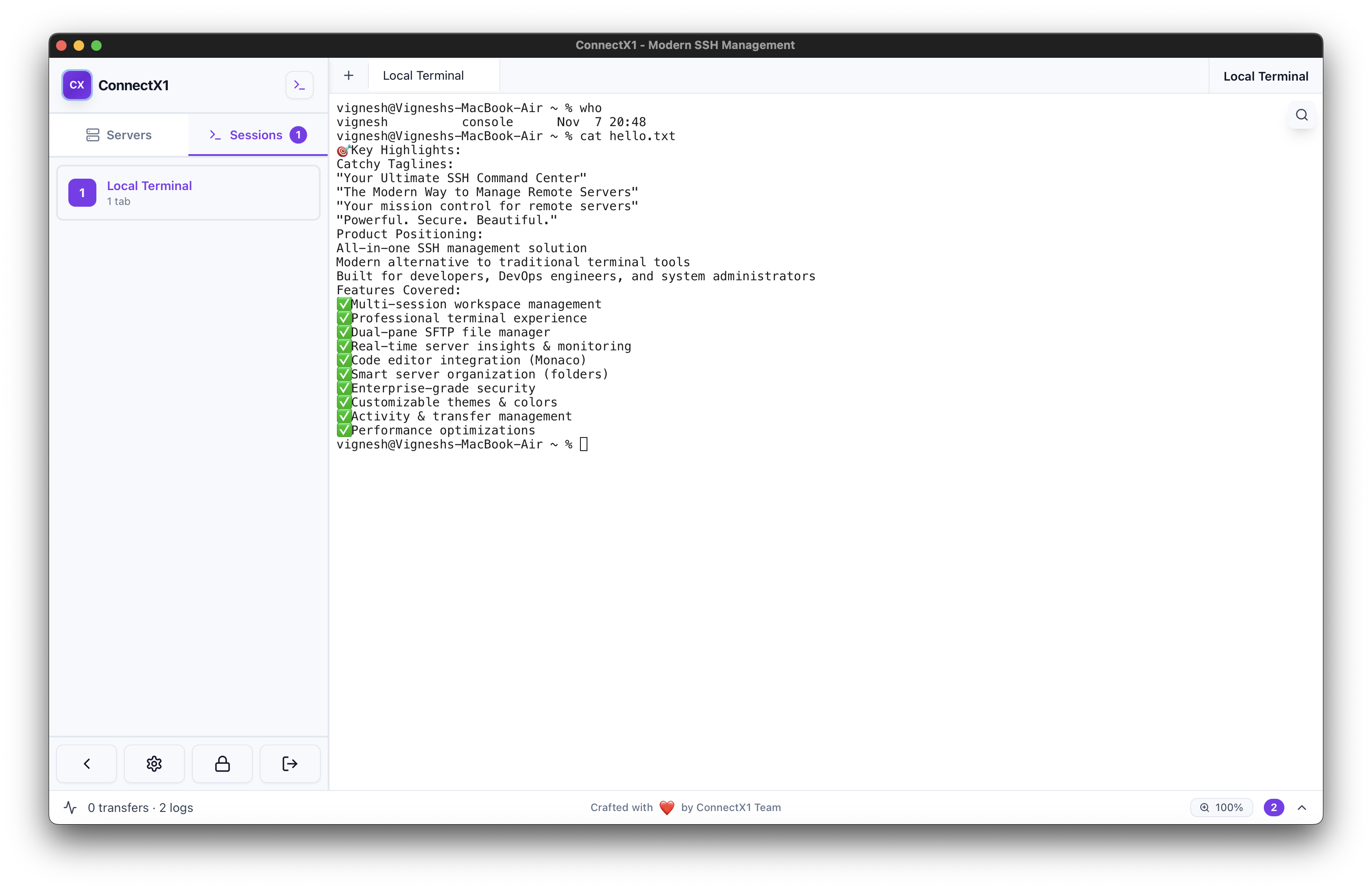 Local Terminal Light